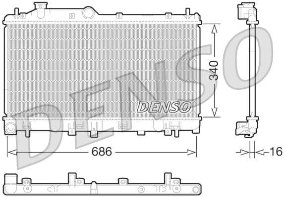 Radiators, Motora dzesēšanas sistēma DENSO DRM36013 1