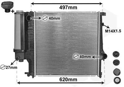 Radiators, Motora dzesēšanas sistēma VAN WEZEL 06002124 1