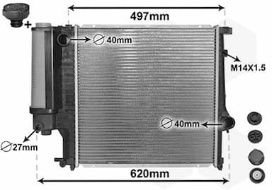 Radiators, Motora dzesēšanas sistēma VAN WEZEL 06002124 1