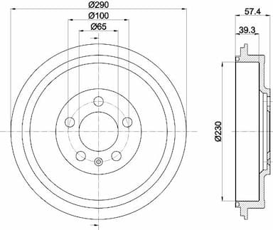 Bremžu trumulis HELLA 8DT 355 300-421 4