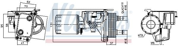 Eļļas radiators, Motoreļļa NISSENS 91337 1