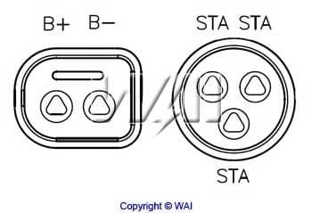 Ģeneratora sprieguma regulators WAI H0506C 2