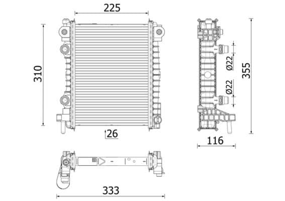 Radiators, Motora dzesēšanas sistēma MAHLE CR 2707 000P 1