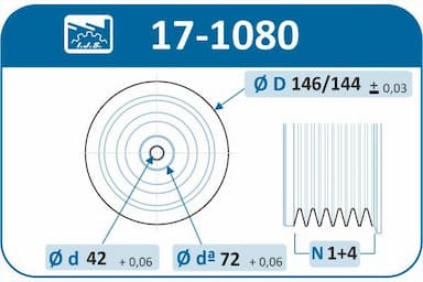 Piedziņas skriemelis, Kloķvārpsta IJS GROUP 17-1080 2