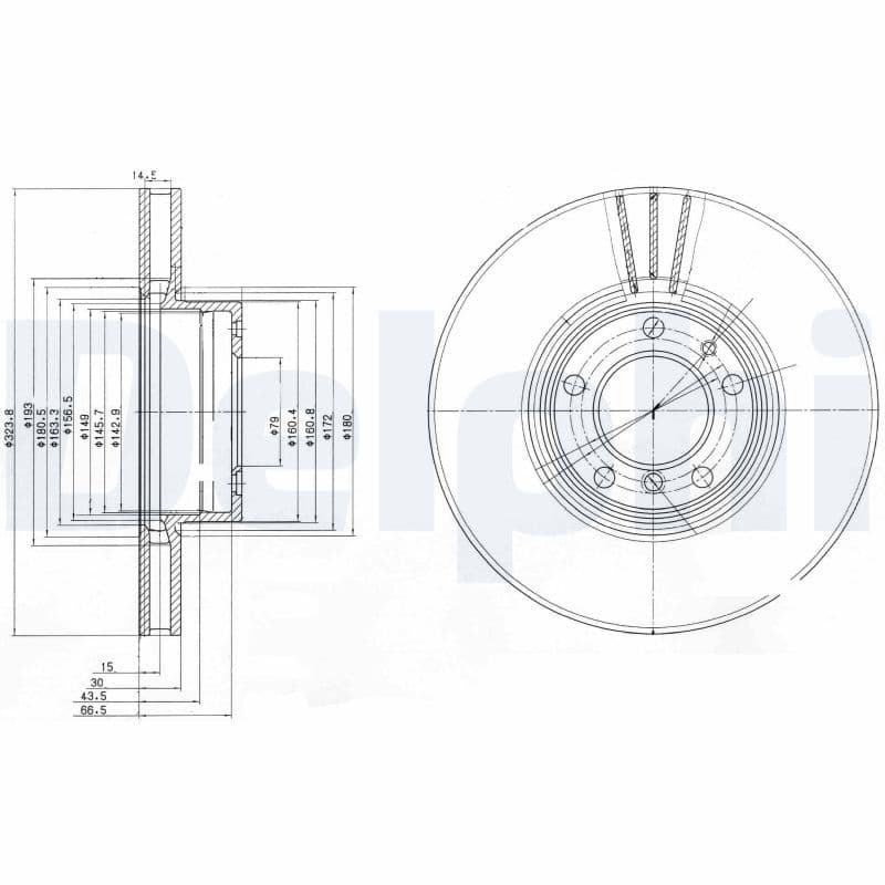 Bremžu diski DELPHI BG9005 1