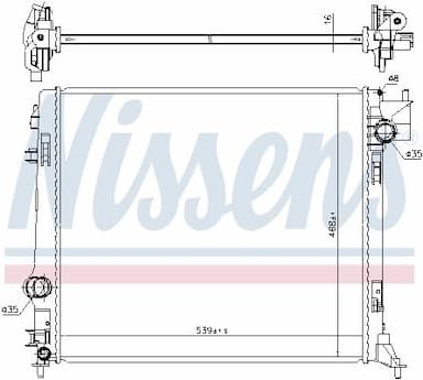 Radiators, Motora dzesēšanas sistēma NISSENS 637665 5