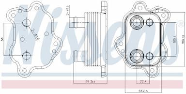 Eļļas radiators, Motoreļļa NISSENS 91150 5