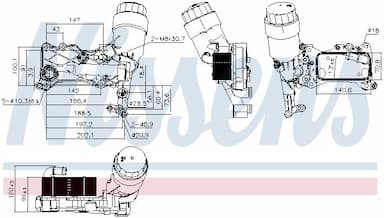 Eļļas radiators, Motoreļļa NISSENS 90836 5