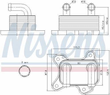 Eļļas radiators, Motoreļļa NISSENS 90682 7