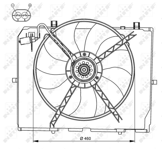 Ventilators, Motora dzesēšanas sistēma NRF 47066 1