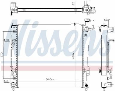 Radiators, Motora dzesēšanas sistēma NISSENS 675046 6