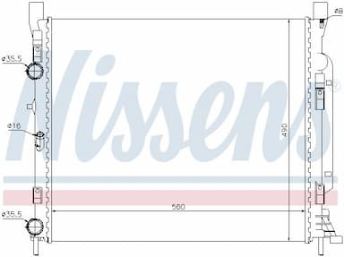 Radiators, Motora dzesēšanas sistēma NISSENS 637623 5