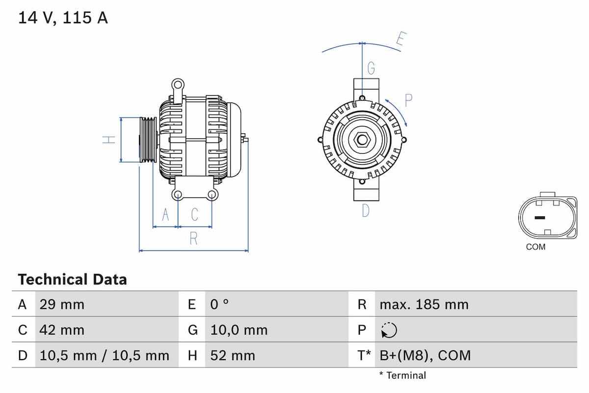 Ģenerators BOSCH 0 986 081 040 1