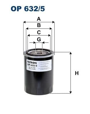 Eļļas filtrs FILTRON OP 632/5 1