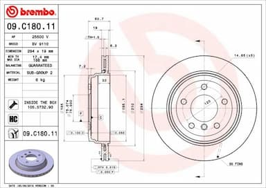 Bremžu diski BREMBO 09.C180.11 1