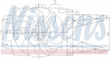 Ventilators, Motora dzesēšanas sistēma NISSENS 85158 6