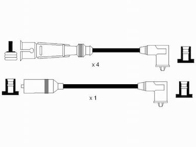 Augstsprieguma vadu komplekts NGK 0949 2