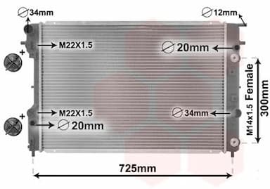 Radiators, Motora dzesēšanas sistēma VAN WEZEL 37002193 1