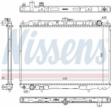 Radiators, Motora dzesēšanas sistēma NISSENS 606160 5