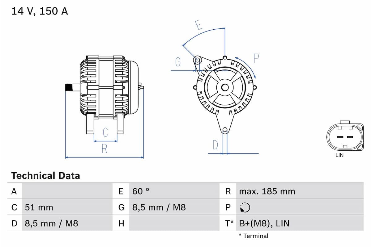 Ģenerators BOSCH 0 986 048 380 1