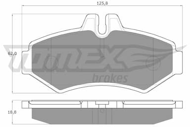 Bremžu uzliku kompl., Disku bremzes TOMEX Brakes TX 12-34 1