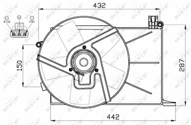 Ventilators, Motora dzesēšanas sistēma NRF 47459 3