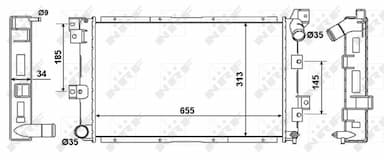 Radiators, Motora dzesēšanas sistēma NRF 58061 4