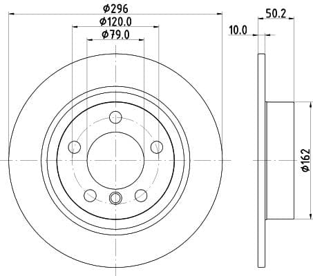 Bremžu diski HELLA 8DD 355 126-741 1