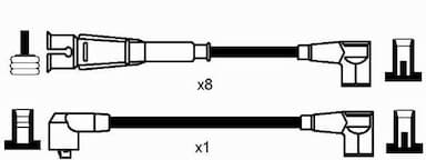 Augstsprieguma vadu komplekts NGK 0751 2