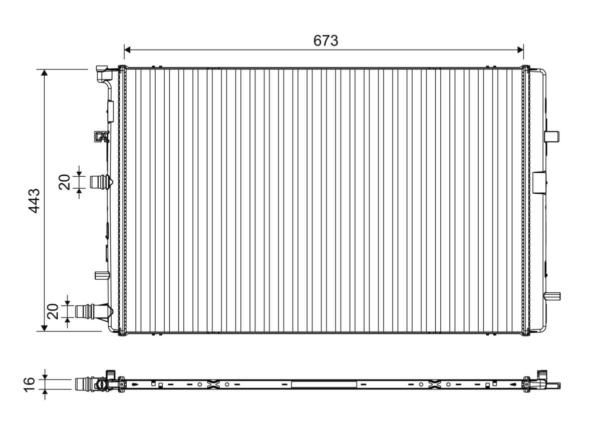 Radiators, Motora dzesēšanas sistēma VALEO 701395 1