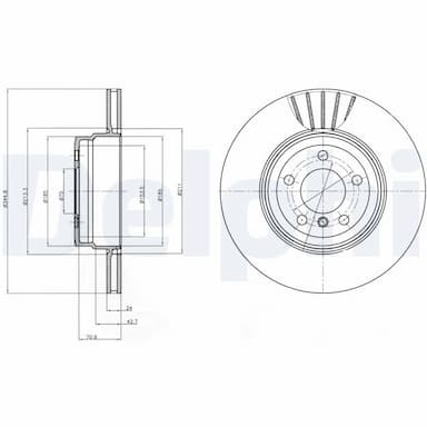 Bremžu diski DELPHI BG9064 1