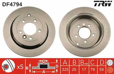 Bremžu diski TRW DF4794 1