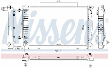 Radiators, Motora dzesēšanas sistēma NISSENS 60329 5