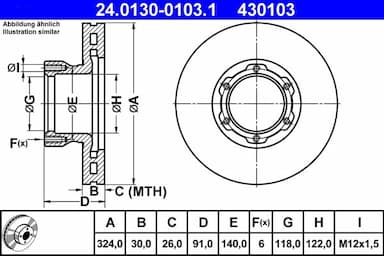 Bremžu diski ATE 24.0130-0103.1 1