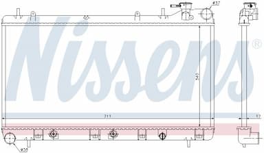 Radiators, Motora dzesēšanas sistēma NISSENS 64186 6