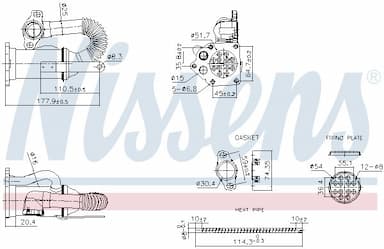 Radiators, Izplūdes gāzu recirkulācija NISSENS 989453 1