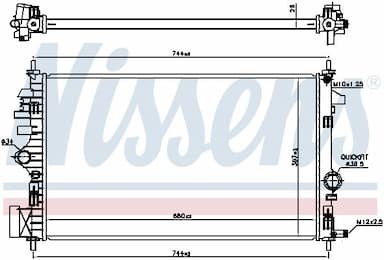 Radiators, Motora dzesēšanas sistēma NISSENS 630773 6