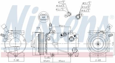 Kompresors, Gaisa kond. sistēma NISSENS 890640 6
