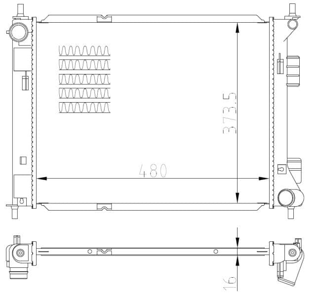 Radiators, Motora dzesēšanas sistēma NRF 59315 1