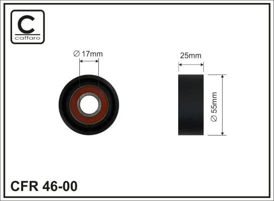 Spriegotājrullītis, Ķīļrievu siksna CAFFARO 46-00 1