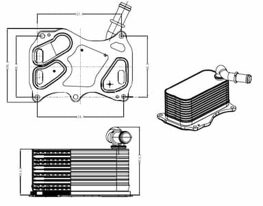 Eļļas radiators, Motoreļļa NRF 31839 5