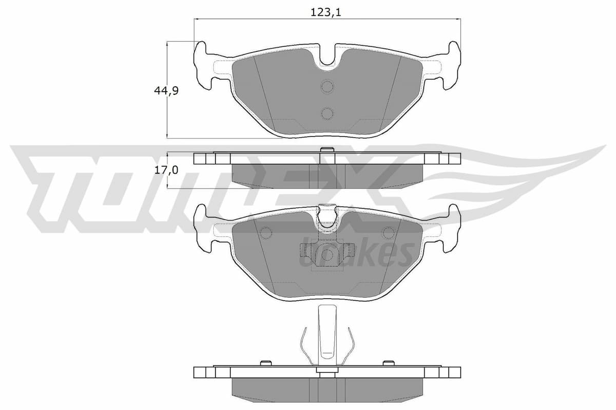 Bremžu uzliku kompl., Disku bremzes TOMEX Brakes TX 13-17 1