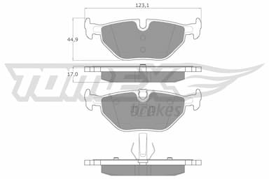 Bremžu uzliku kompl., Disku bremzes TOMEX Brakes TX 13-17 1