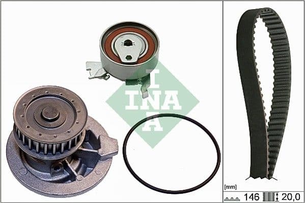 Ūdenssūknis + Zobsiksnas komplekts Schaeffler INA 530 0147 30 1