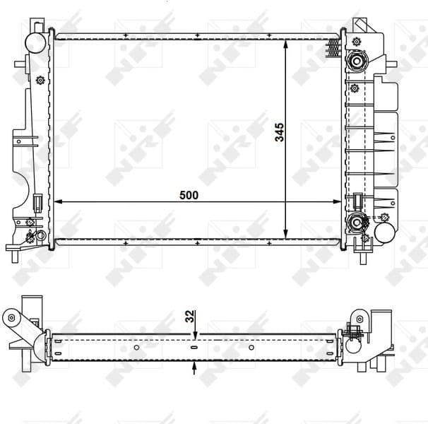 Radiators, Motora dzesēšanas sistēma NRF 58109 1