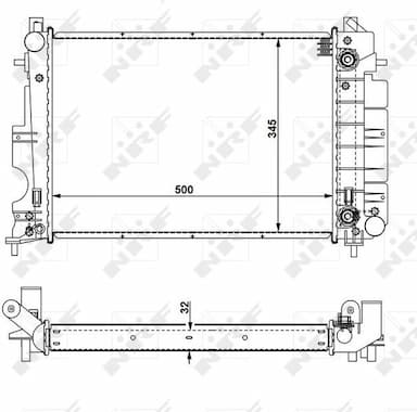 Radiators, Motora dzesēšanas sistēma NRF 58109 1