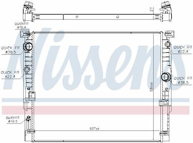 Radiators, Motora dzesēšanas sistēma NISSENS 606236 5