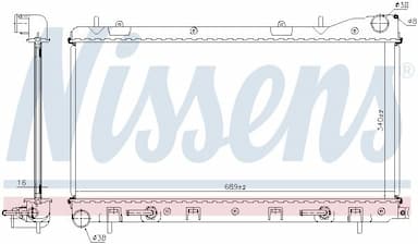 Radiators, Motora dzesēšanas sistēma NISSENS 67707A 6