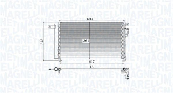 Kondensators, Gaisa kond. sistēma MAGNETI MARELLI 350203961000 1