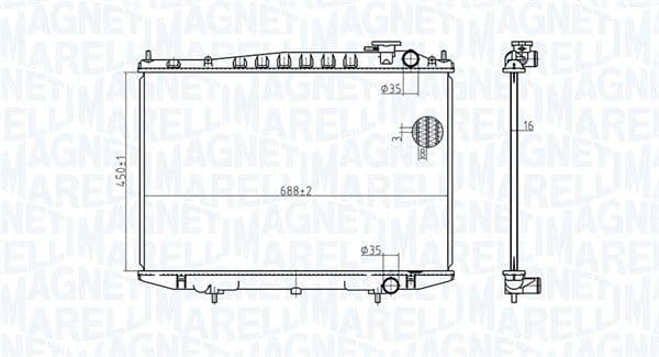 Radiators, Motora dzesēšanas sistēma MAGNETI MARELLI 350213174500 1